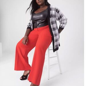 NWT - Lane Bryant Red Tailored Stretch Trousers - 14